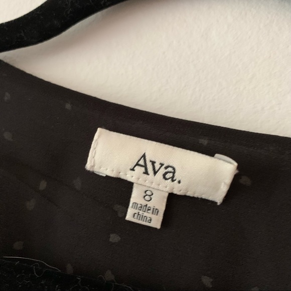 Ava. Black Mini Wrap Dress - Picture 2 of 4